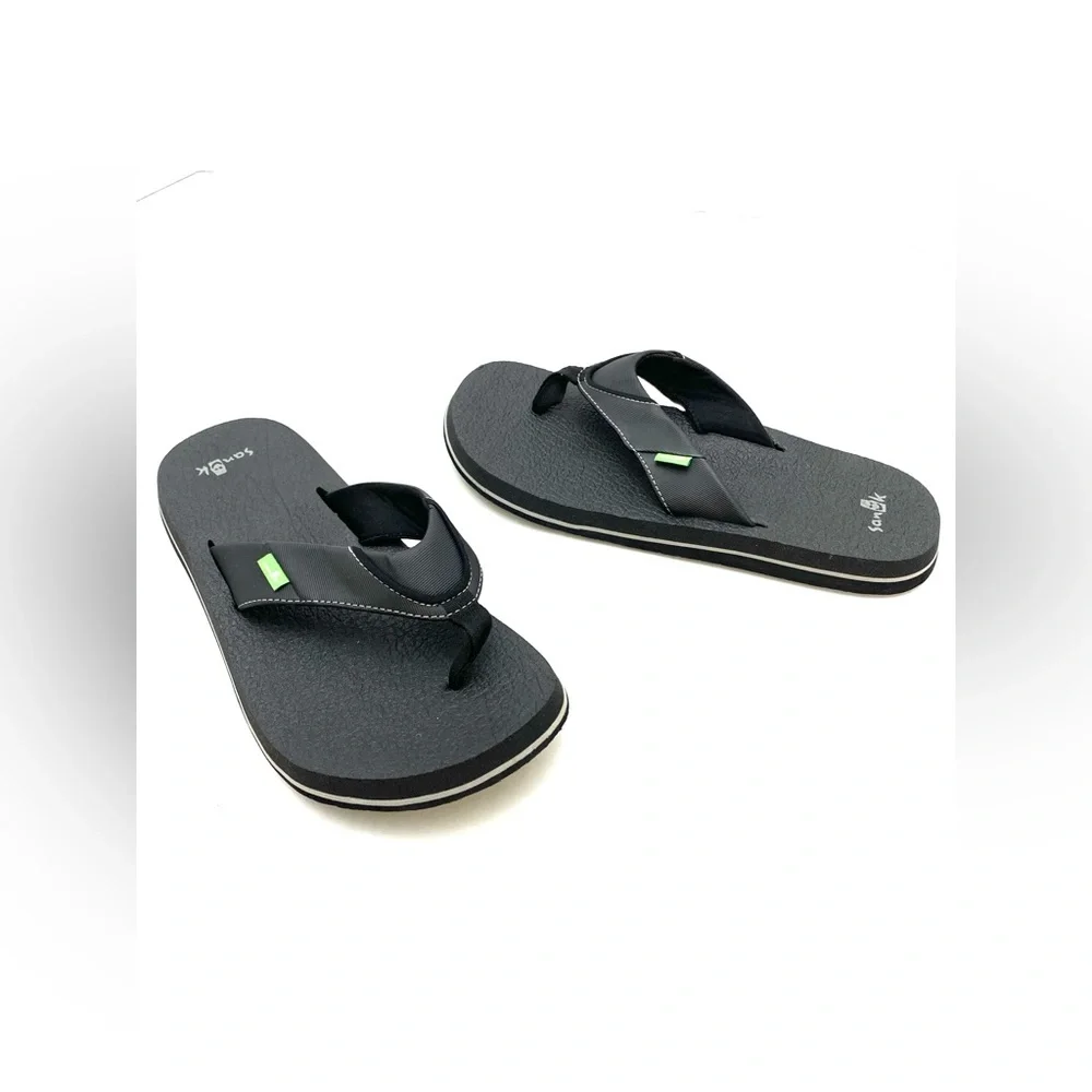 Sanuk Men's Black Beer Cozy 2 Flip-Flop Sandal